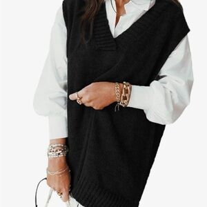 EVALESS Oversized Sweater Vest